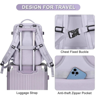 Travel Backpack for Women 40x25x17 Airplane Cabin Backpack Carry-On Luggage 14inch Laptop Backpack Casual Schoolbackpack