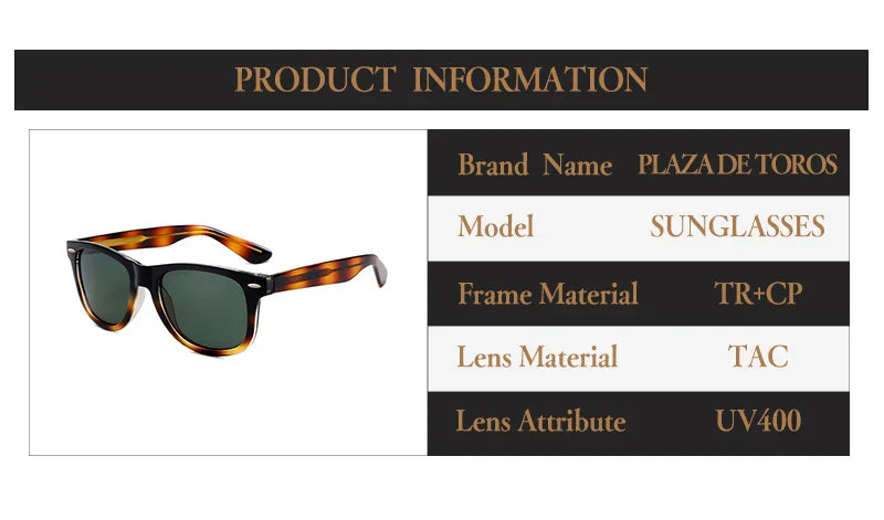 Fashion Vintage Square Sunglasses Men Women High-Quality Luxury Brand Designer Sun Glasses Driving Fishing UV400 Eyewear