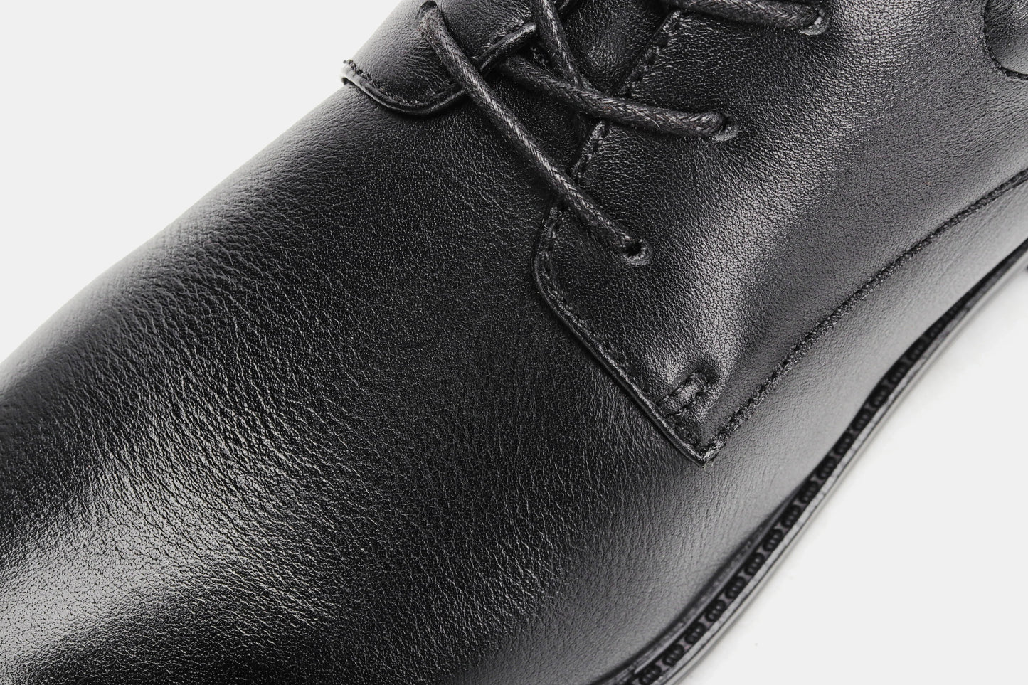 Men's Black Formal Dress Shoes Genuine Cow Leather Derby Shoes Pigskin Lined Ultra Soft Rubber Sole Formal Footwear