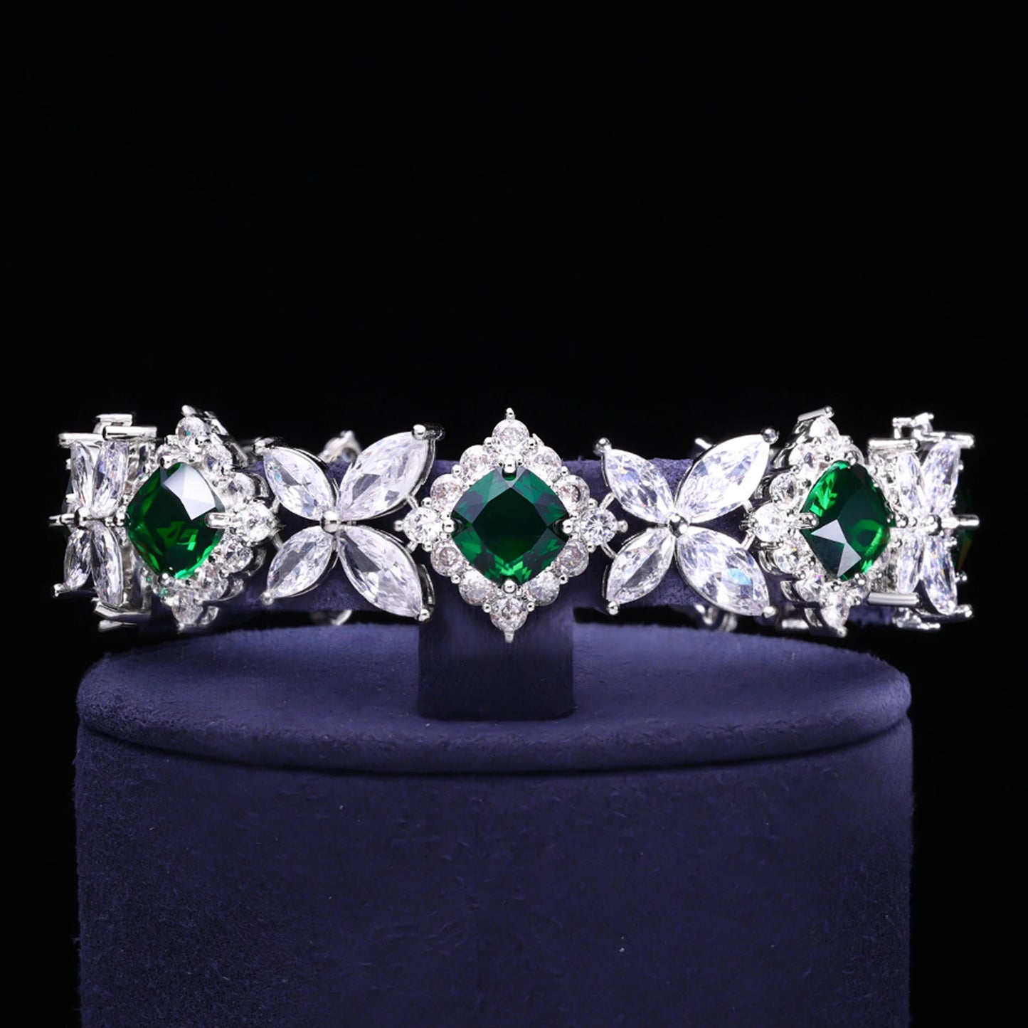 Unique Popular Jewelry 4-Piece Bridal Zirconia Women's Party Jewelry Set Dubai Nigeria CZ Crystal Wedding Jewelry Set