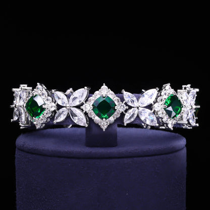 Unique Popular Jewelry 4-Piece Bridal Zirconia Women's Party Jewelry Set Dubai Nigeria CZ Crystal Wedding Jewelry Set