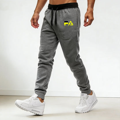 Sports pants men's letter print running pants fitness football training pants slim fit casual sports pants men's small leg Pants