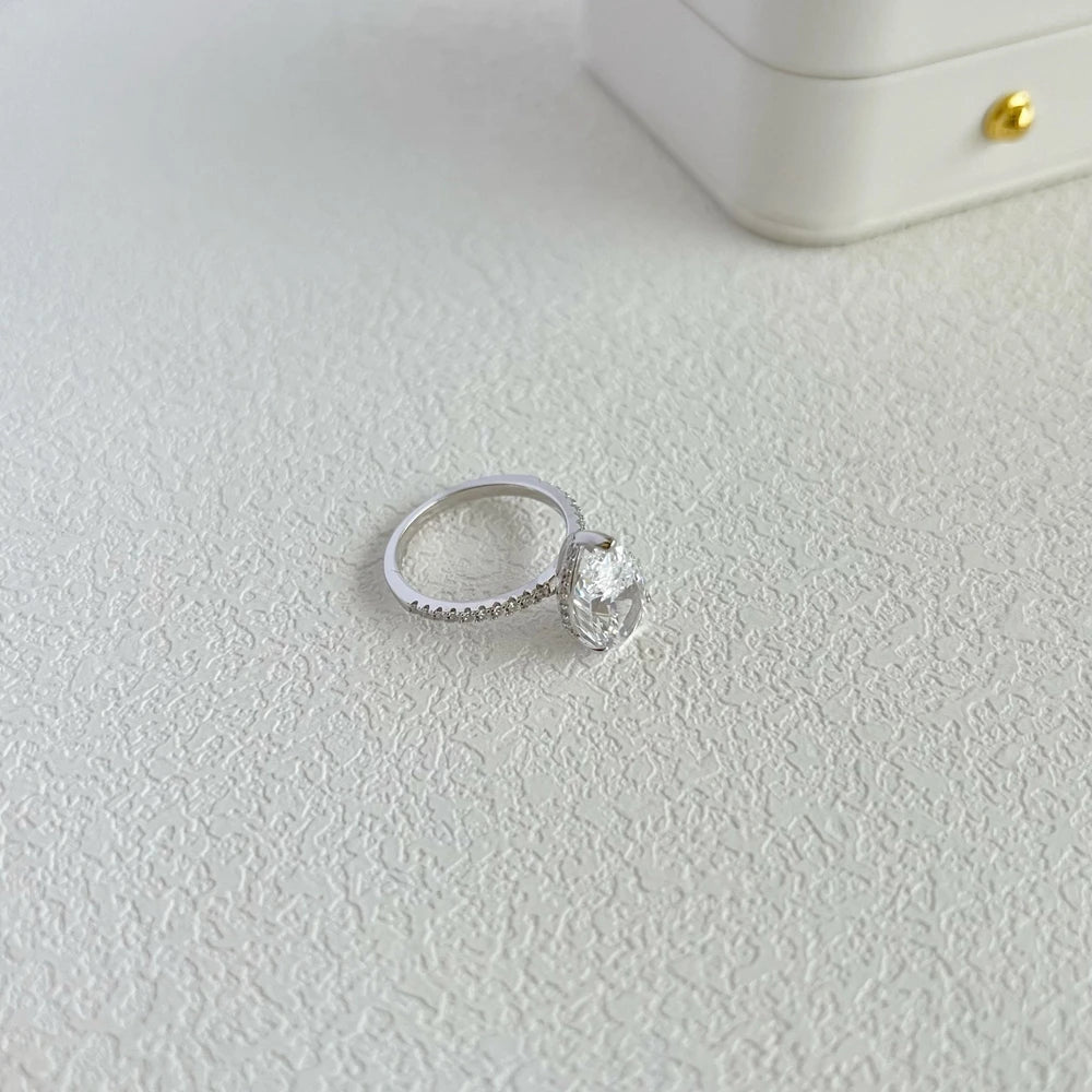 18K Gold Plated 925 Sterling Silver Crushed Ice Cut Lab Sapphire Gemstone Wedding Party Fine Jewelry Rings Wholesale