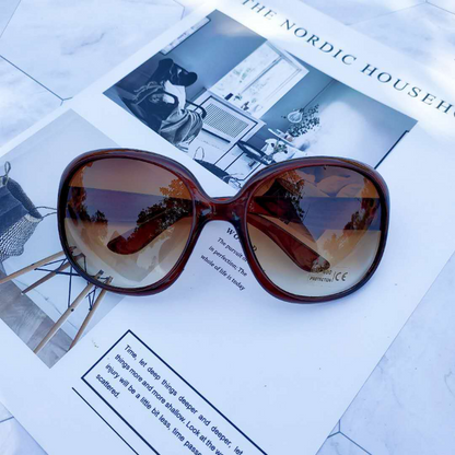 New Large Frame Circular Shape Sunglasses Women Design Brand Fashion Sun Glasses Outdoor Driving Lady Eyewear UV400 Gafas De Sol
