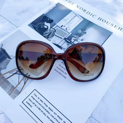 New Large Frame Circular Shape Sunglasses Women Design Brand Fashion Sun Glasses Outdoor Driving Lady Eyewear UV400 Gafas De Sol