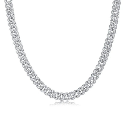 Sparkling Real Full Moissanite Cuban Chain Bracelet for Men Women 8mm S925 Sterling Silver Hip Hop Diamond Link Bracelets
