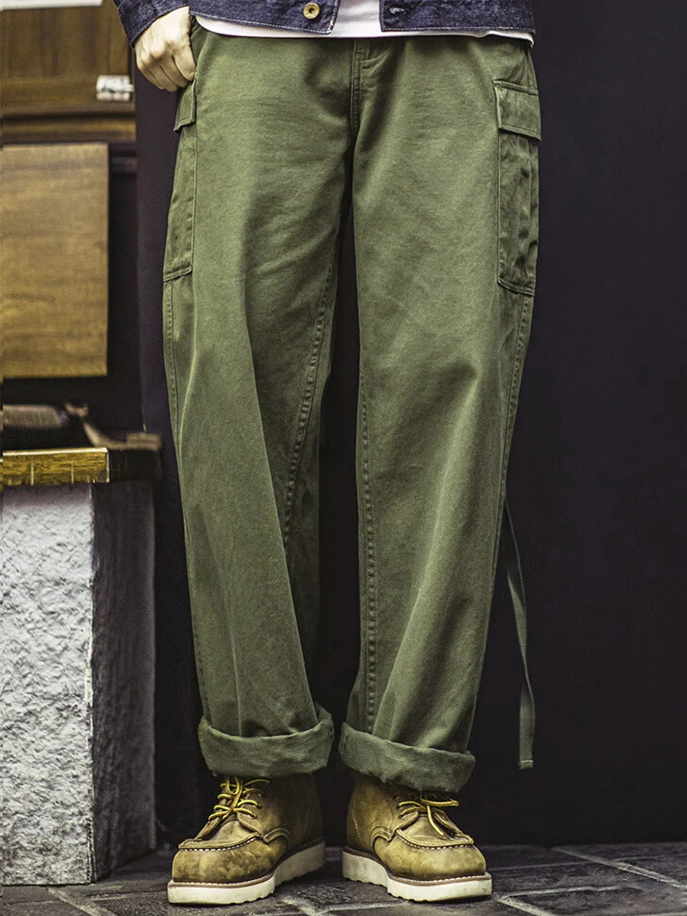 Vintage M51 multi-pocket tactical pants, men's pure cotton cargo pants, outdoor casual long pants for spring, autumn and winter