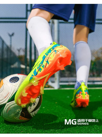 New Men Soccer Shoes Sneakers Original Football Boots Training Long Spikes Drop Shipping Futsal Cleats Match Ultralight Indoor