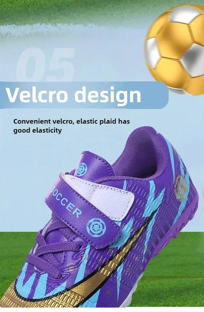 New Kids Soccer Shoes TF School Football Boots Boys Girls Cleats Grass Sneakers Child Outdoor Athletic Training Sports Footwear