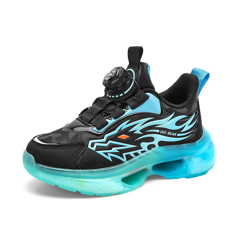 Boys leather lightweight winter sports shoes children's basketball running shoes spring and autumn new rubber soles