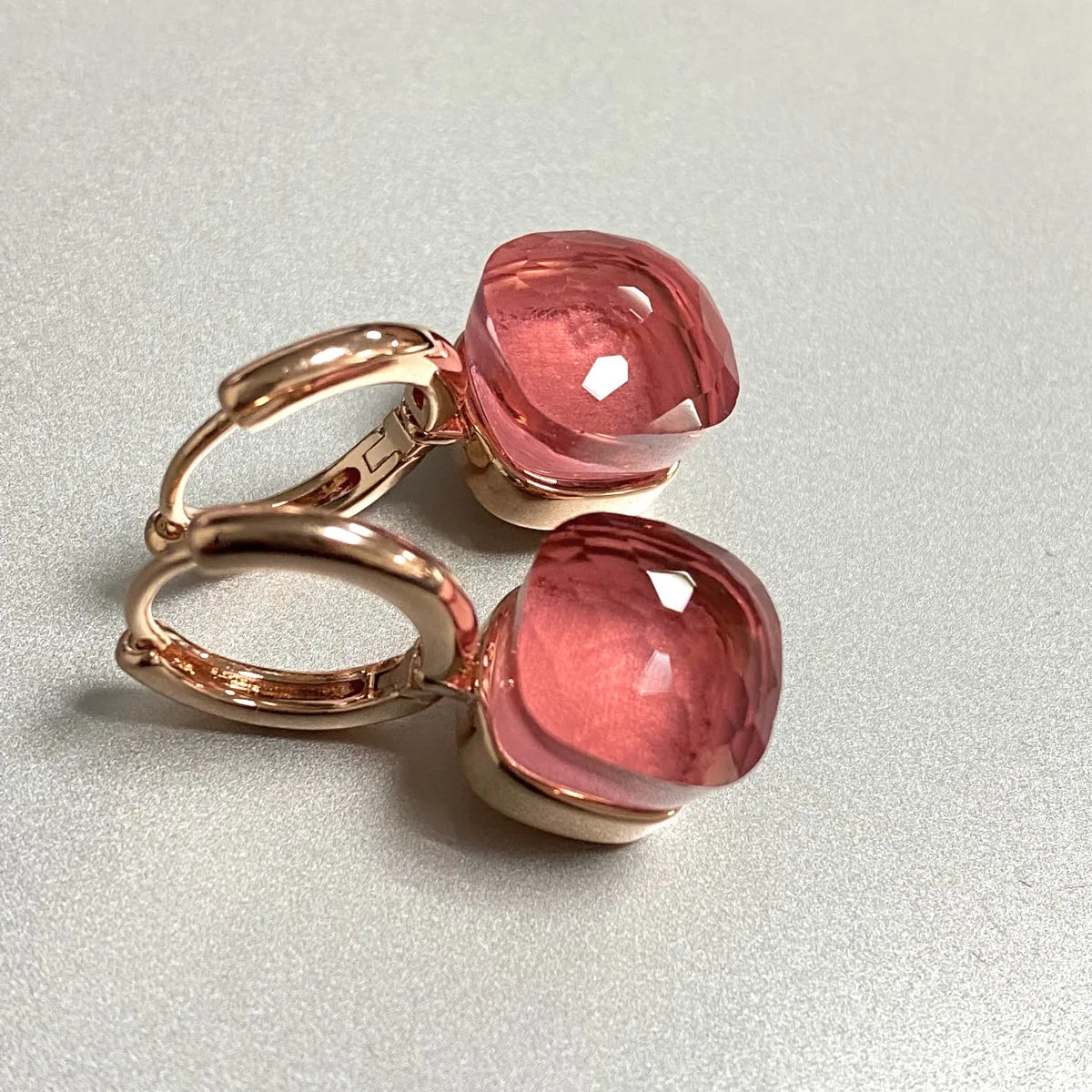 Classic Earrings For Women Amethyst Crystal Earrings Copper With Gold Plated Square Candy Colors Earrings Fashion Jewelry