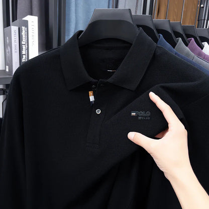 High Quality  Autumn and Winter Warm Men's Long Sleeved T-shirt, Semi High Neck Velvet Sweatshirt, Men's Base T-shirt