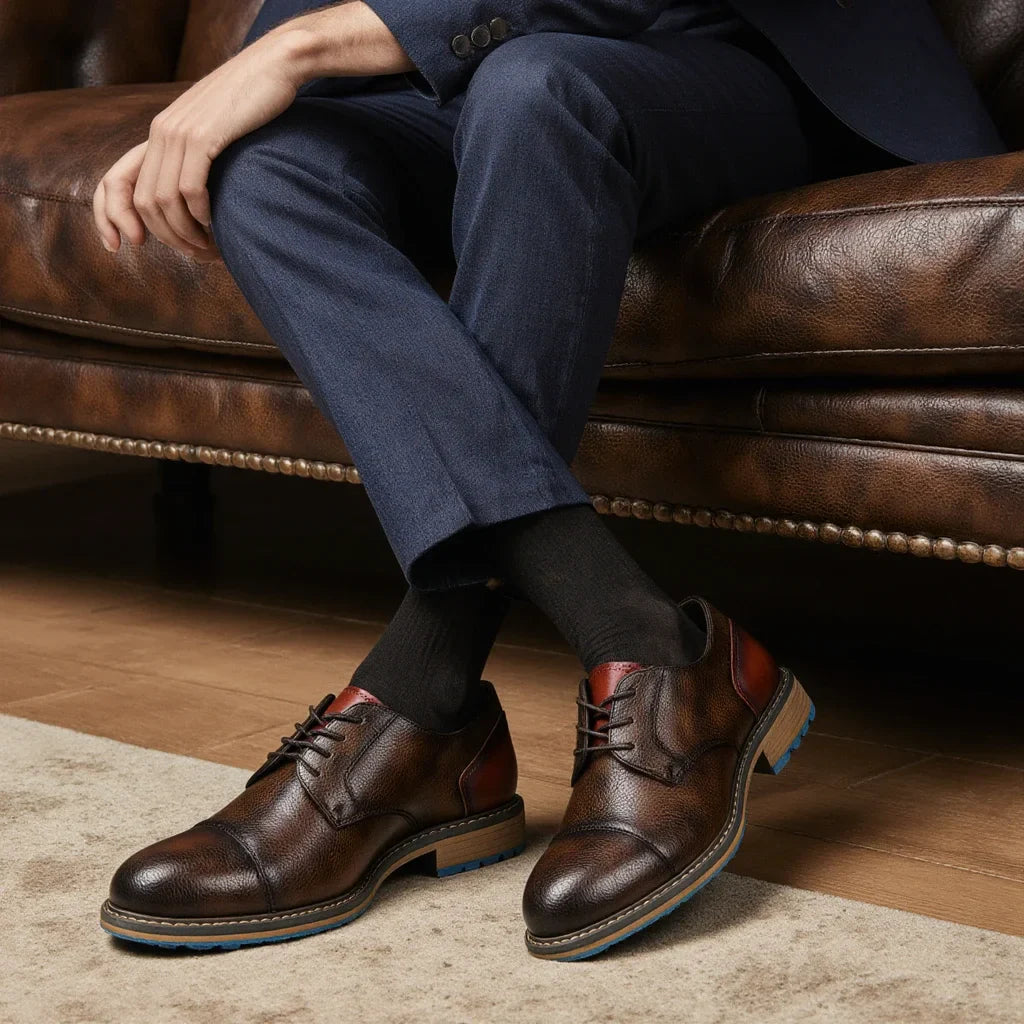 Retro Men Derby Shoes Men Casual shoes Fashion Men Leather Shoes