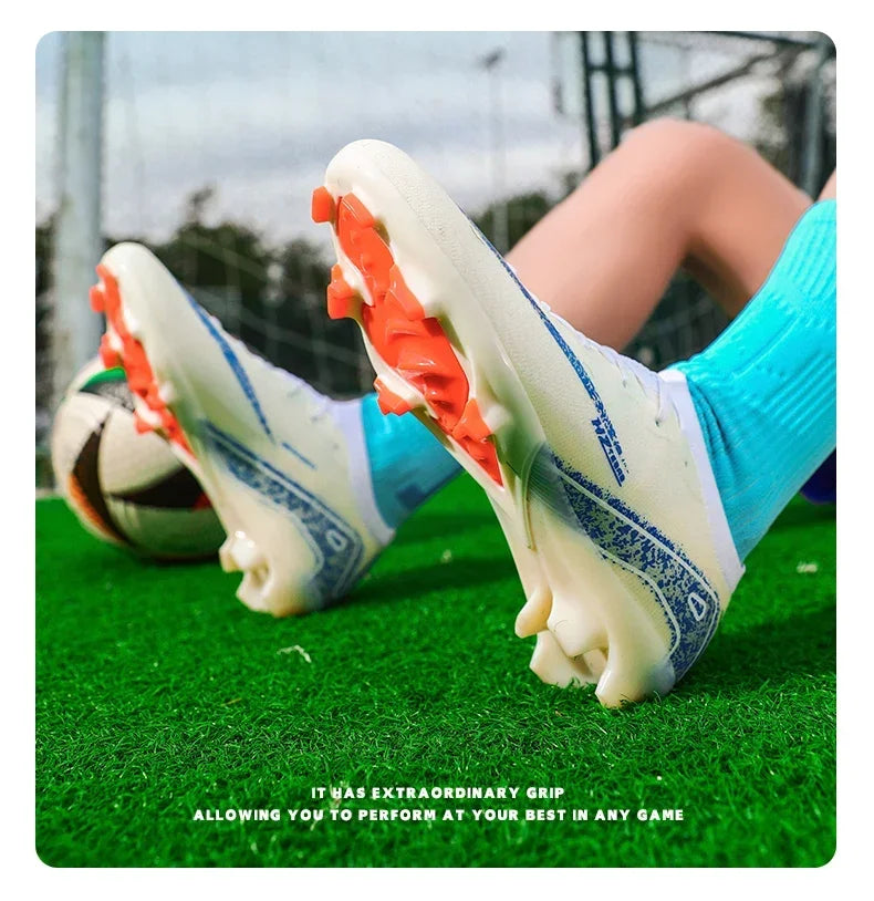 New Men Football Boots Match Indoor Breathable Ultralight Grass Cleats Soccer Shoes Long Spikes Sneakers Training Drop Shipping