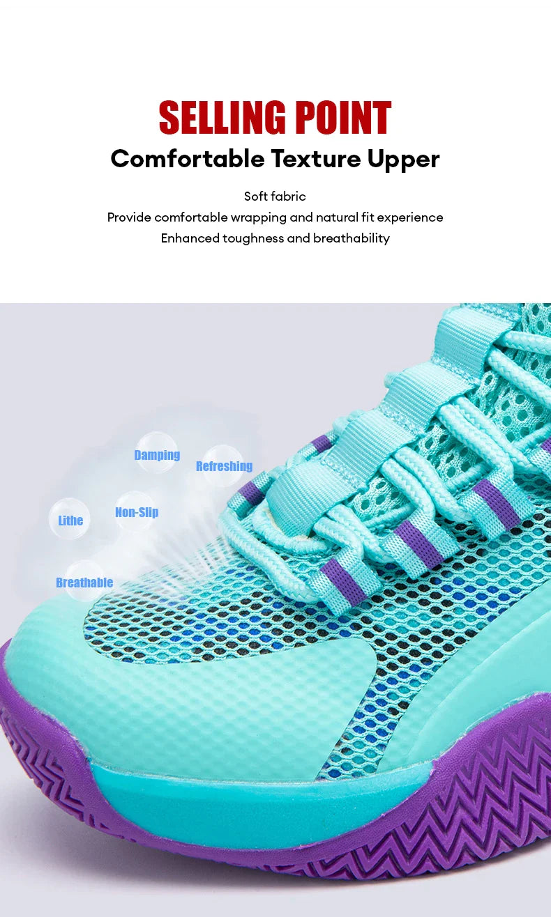 Kids Basketball Shoes Legendary Number Children's Anti-Slip Breathable Outdoor Sports Sneakers for Boys Daily Training Exercise