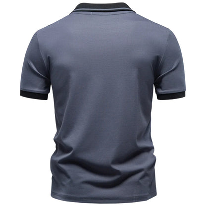 Men's Slim Fit Short Sleeve Polo Shirt Solid Color Lightweight Breathable Fashion Summer Polo Shirts for Men