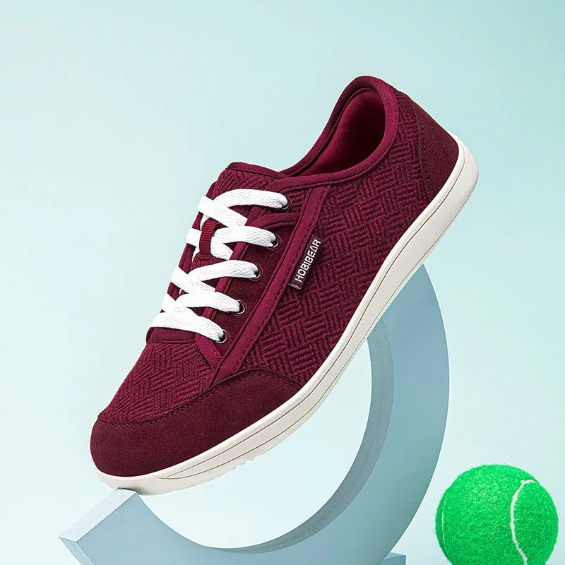 Unisex Barefoot Shoes Wide Toe Minimalist Zero Drop Walking Sneakers Lace-Up Outdoor Lightweight Casual Shoes