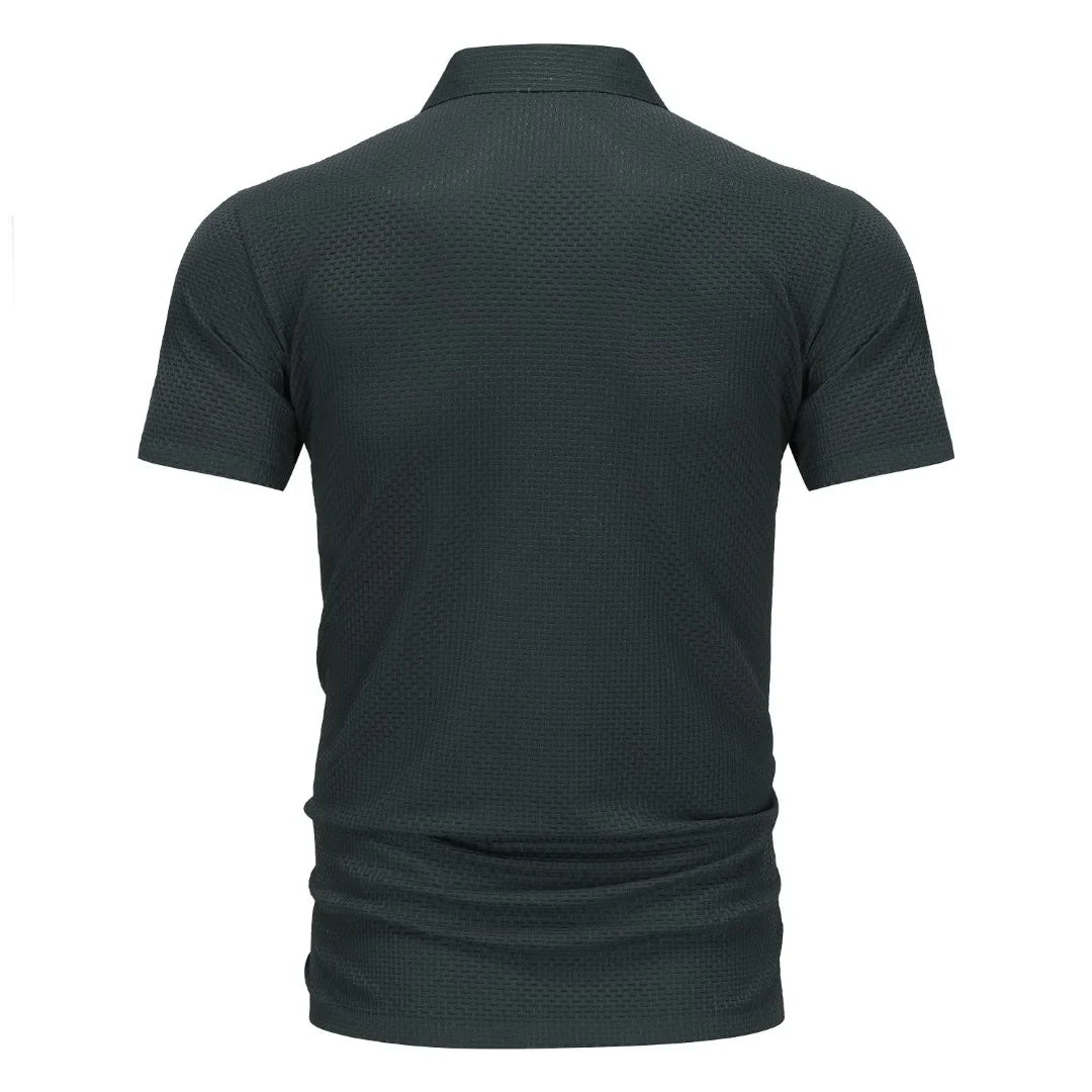 Upto EUR Sizes Tall Man Brand Top-Quality Men's Golf Shirt Lop-up Hollow Short-sleeved Polo Shirt SummerIce Silk Breathable Tee
