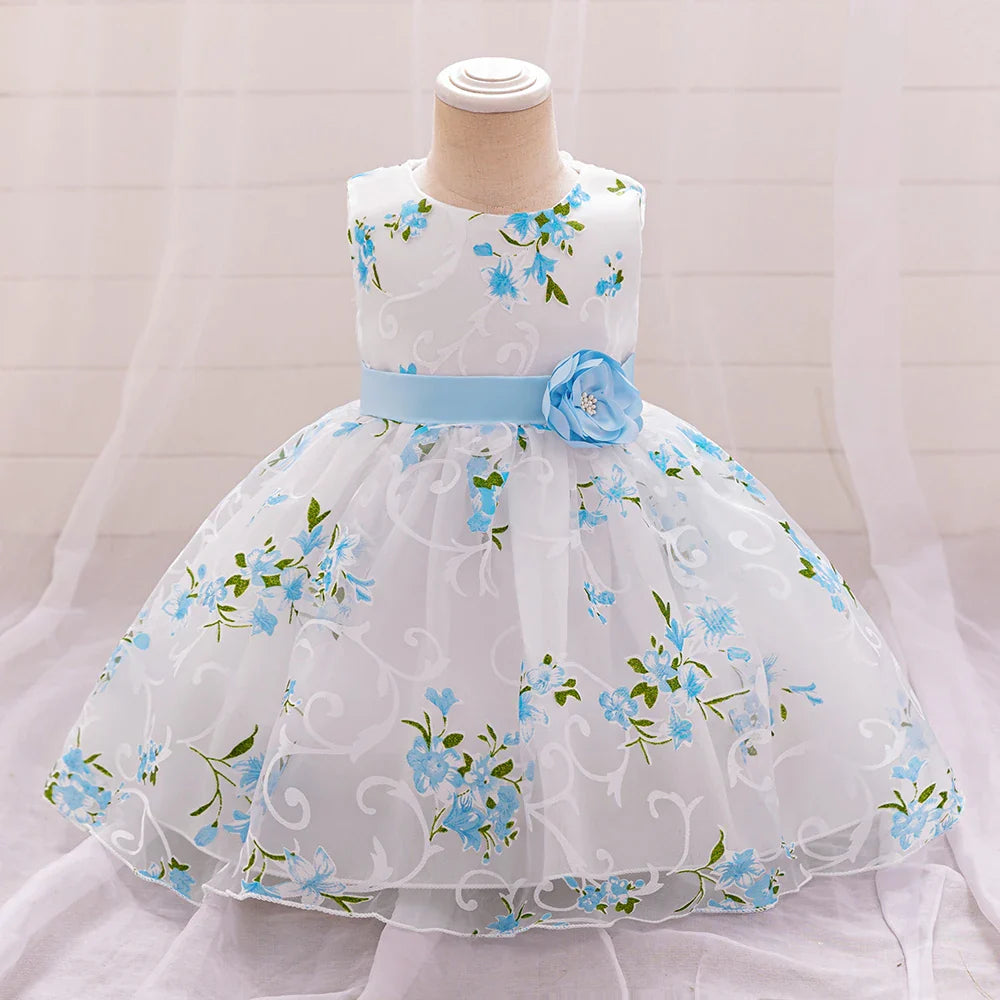 Summer Pink Flower Dress For Girls Kids Clothes Party Wedding Bridesmaid Girl Dresses Birthday Children Clothing Costumes 3 10 Y