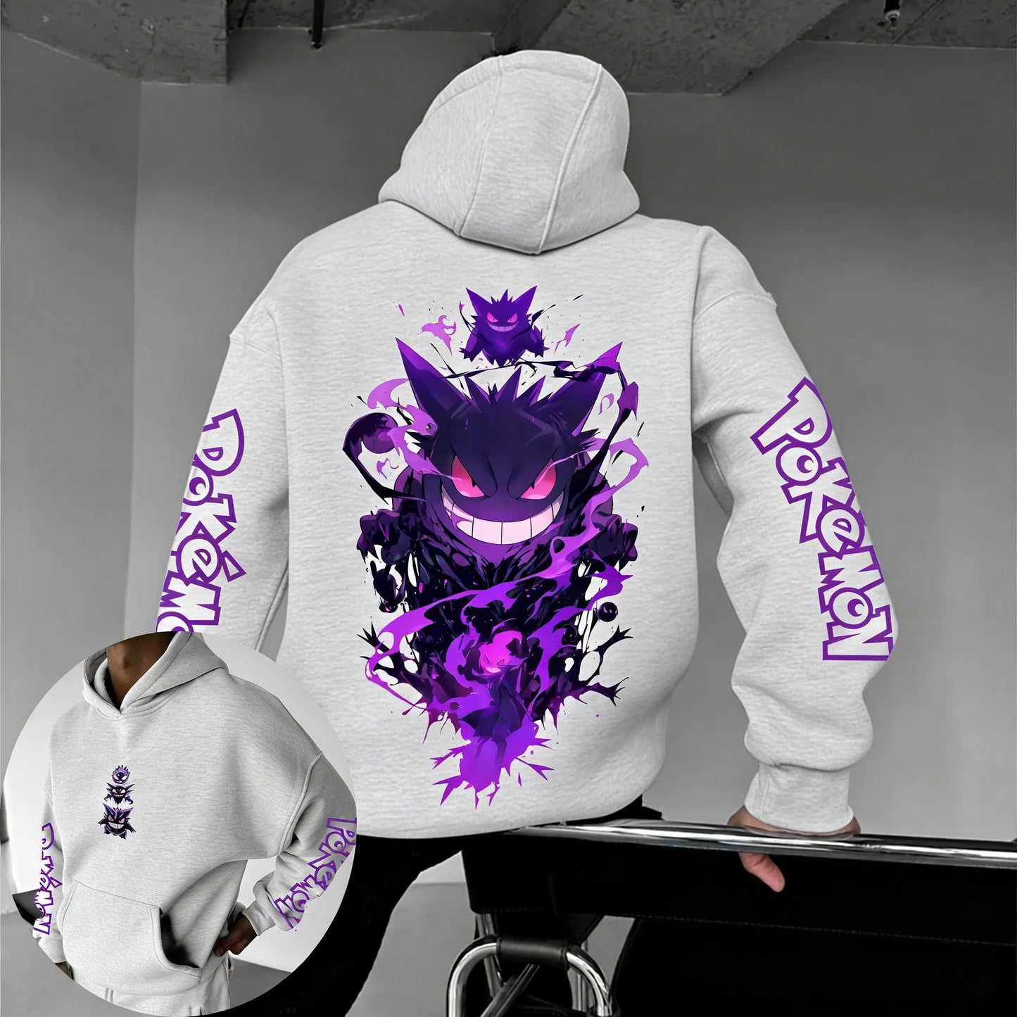 Game Gengar Collaboration Hoodie Spring/summer New Harajuku Men's and Women's Loose Casual Parent-child Sweater