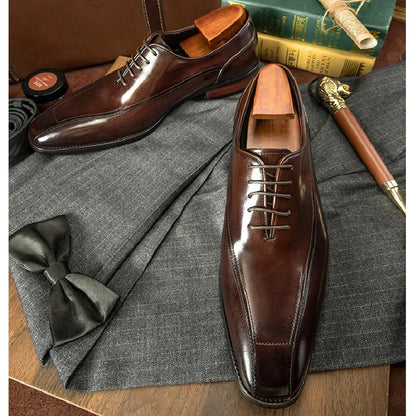 Italian Mens Calf Leather Oxfords Dress Business Shoes - 2025 New Arrival Popular Office Formal Shoes for Parties And Weddings