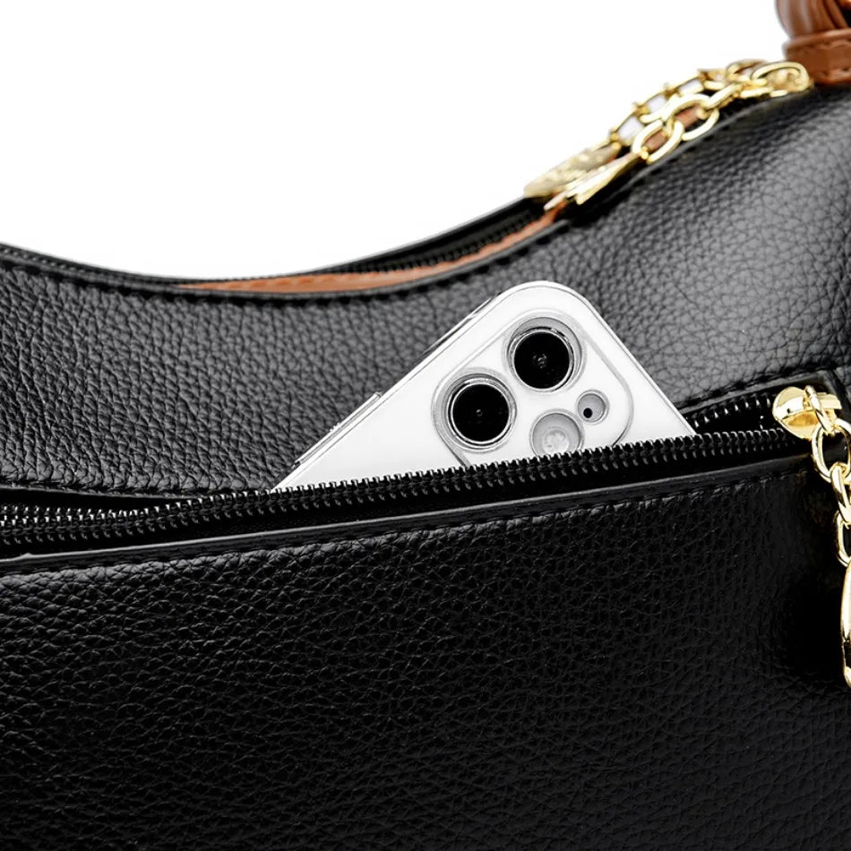 Genuine 3 Layers High Quality Soft Leather Ladies Crossbody Bags for Women Luxury Handbags Women Bags Designer  Shoulder 2024