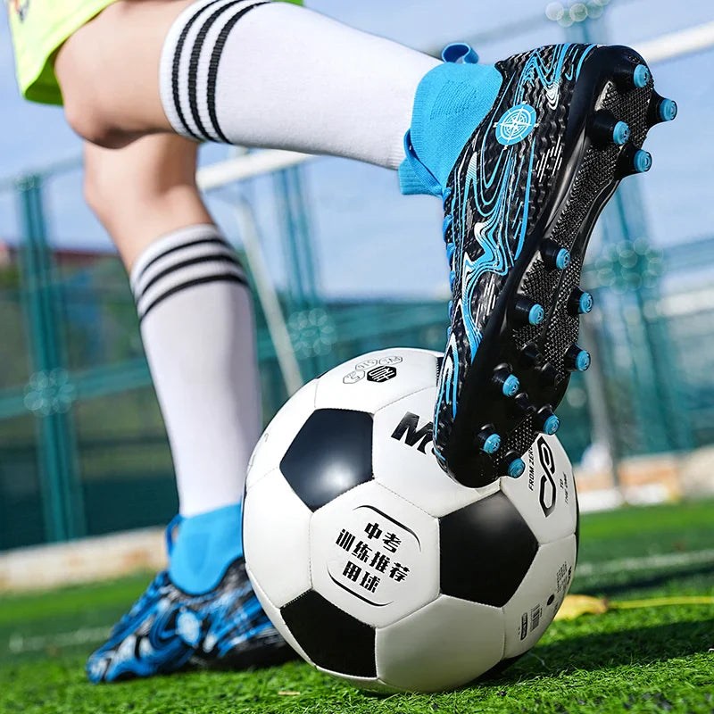 Children Professional Soccer Boots Non-slip Kids Football Shoes Outdoor Sock Boys Sport Futsal Match Training Sport Sport Sneake