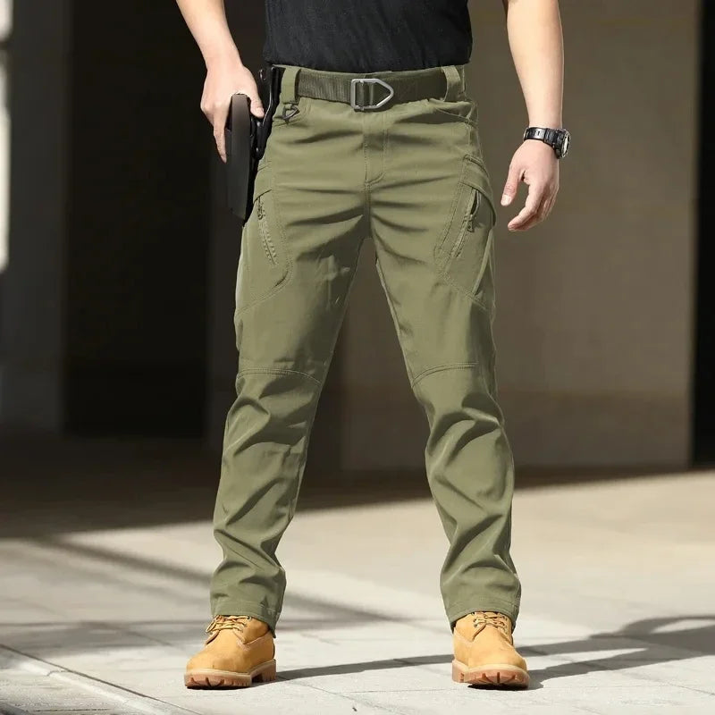 Mens Waterproof Cargo Pants Elastic Multiple Pocket Military Male Trousers Outdoor Joggers Pant Plus Size Tactical Pants Men