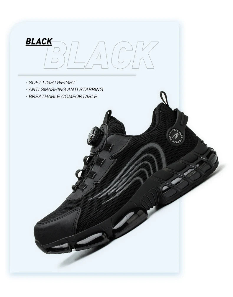 New Safety Boots Men Work Sneakers Indestructible Shoes Steel Toe Protective Boots Anti-smash Anti-puncture Work Tactical Boots