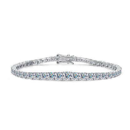 100% 925 Sterling Silver Gradient Size Moissanite Tennis Bracelet For Women Diamond Bangle Luxury Fine Jewelry Gift