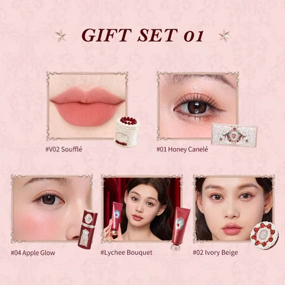 Strawberry Cupid Professional Makeup Set For Women Full Kit Gift Box Eyeshadow Lip Cream Blush Compact Powder Sets