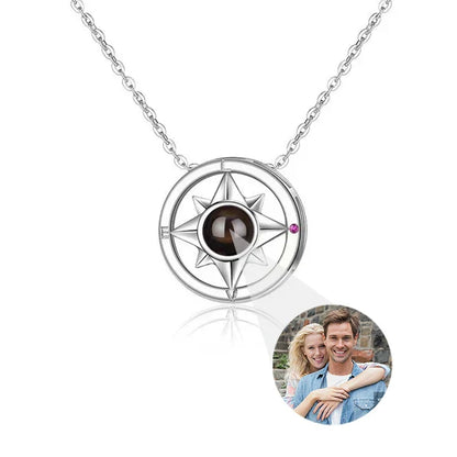 Custom Photo Necklace Projection Necklace with Picture I Love You 100 Languages Personalized Necklace Jewelry Gifts for Women