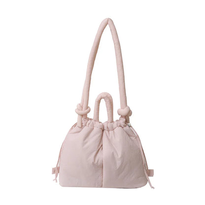 New Korean Fashion Fabric Shoulder Bag Soft Dacron Crossbody Bag Mini Tote Purses for Women Underarm Bags Handbags and Purses