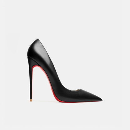 New Women's Red Shiny Bottom High Heels Luxury Pointed toe Pumps 12 cm Sexy Matte Party Wedding Shoes Elegant Woman Heeled Shoes