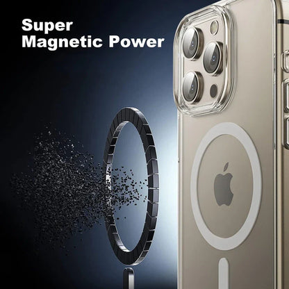 Magnetic Clear Case for iPhone 17 16 15 14 13 11 12 Pro Max Plus Transparent Case Wireless Charge Cover Compatible With Magsafe