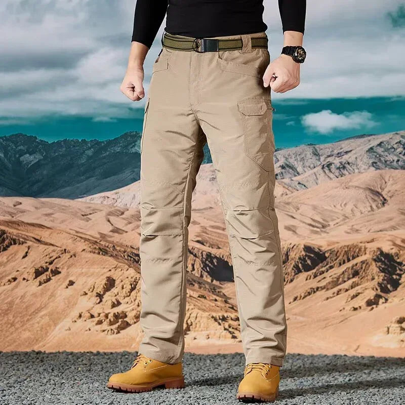 Men Casual Cargo Pants 2025 New Male Summer Tactical Wear Resist Quick Dry Outdoor Trousers Multi Pockets Hike Work Trousers