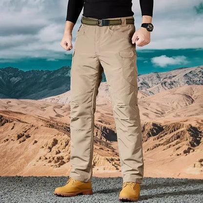 Men Casual Cargo Pants 2025 New Male Summer Tactical Wear Resist Quick Dry Outdoor Trousers Multi Pockets Hike Work Trousers