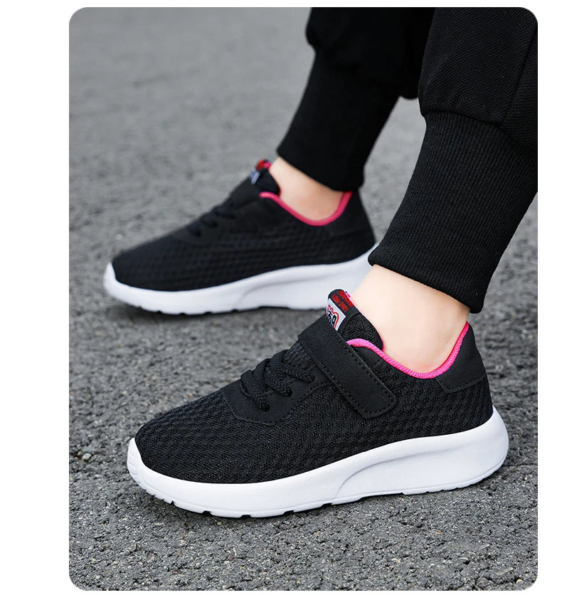 Children Boys Sneakers Soft-soled Lightweight Breathable Non-slip Sports Running Walking For Girls Tennis Mesh Shoes