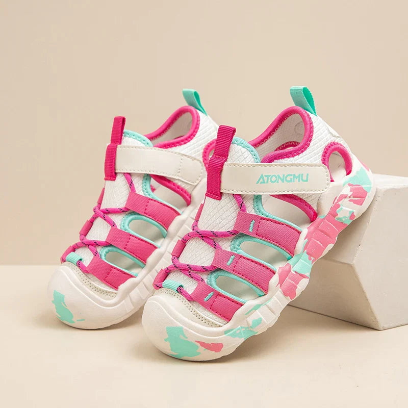 New Girls Sandals Children Water Shoes Cute Outdoor Non-slip Kids Sports Shoes Girls Boy Sandals Sneaker 4 To 12 Years