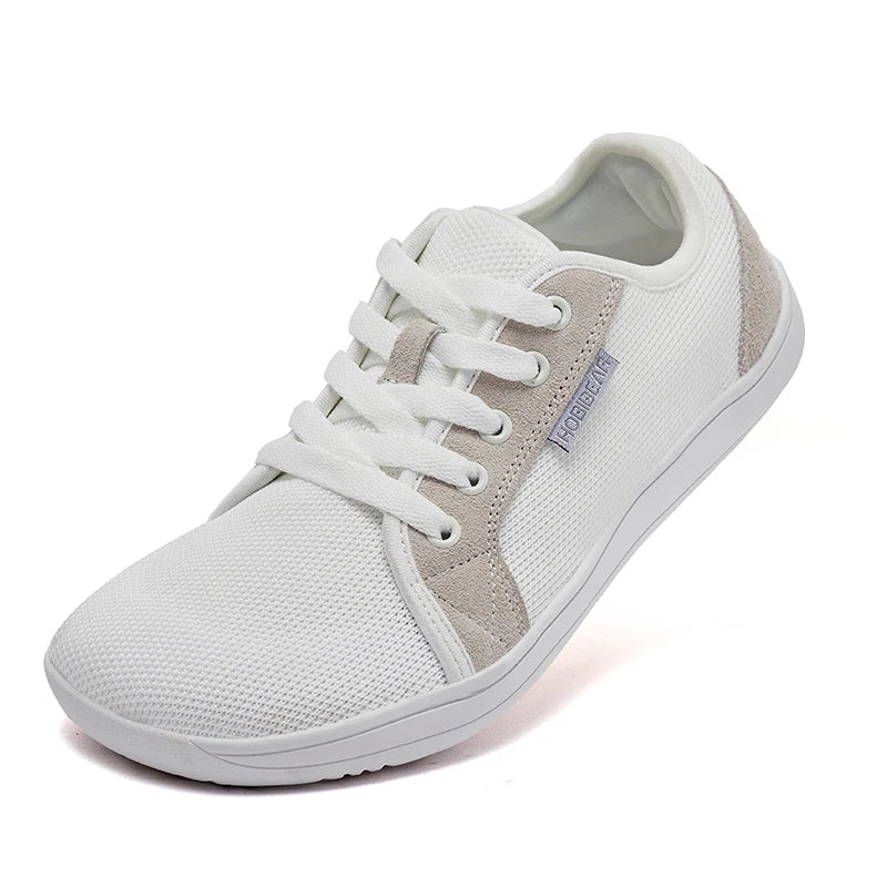 Tênis Esportivo Casual Unissex de Corrida com Cadarço e Zero Drop, Bico Largo, para Caminhada ao Ar Livre