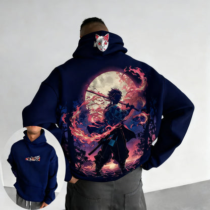 Demon Slayer Men's Hoodie Sweatshirt Kamado Tanjirou Anime Spring Autumn and Winter Boy Warm Long-sleeved Parent-child Outfit