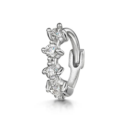 925 Sterling Silver Glossy Hoop Earrings Gold Color Tiny Cartilage Piercing Small Huggie Earring Fine Jewelry Accessories