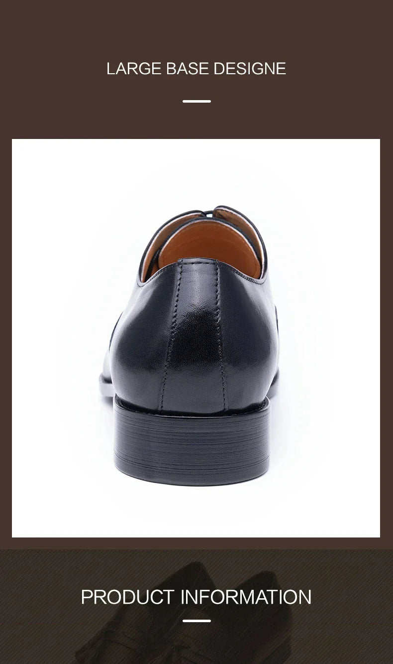 Men's Dress Shoes Handamde Leather Oxfords Shoe For Wedding Party Business Office Genuine Leather Formal Office Shoe