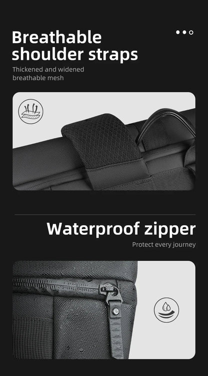 Waterproof Roll-Top Backpack for Men Large Capacity Expandable 17 Inch Laptop Bag Leisure Travel Backpack Hiking Camping Bags