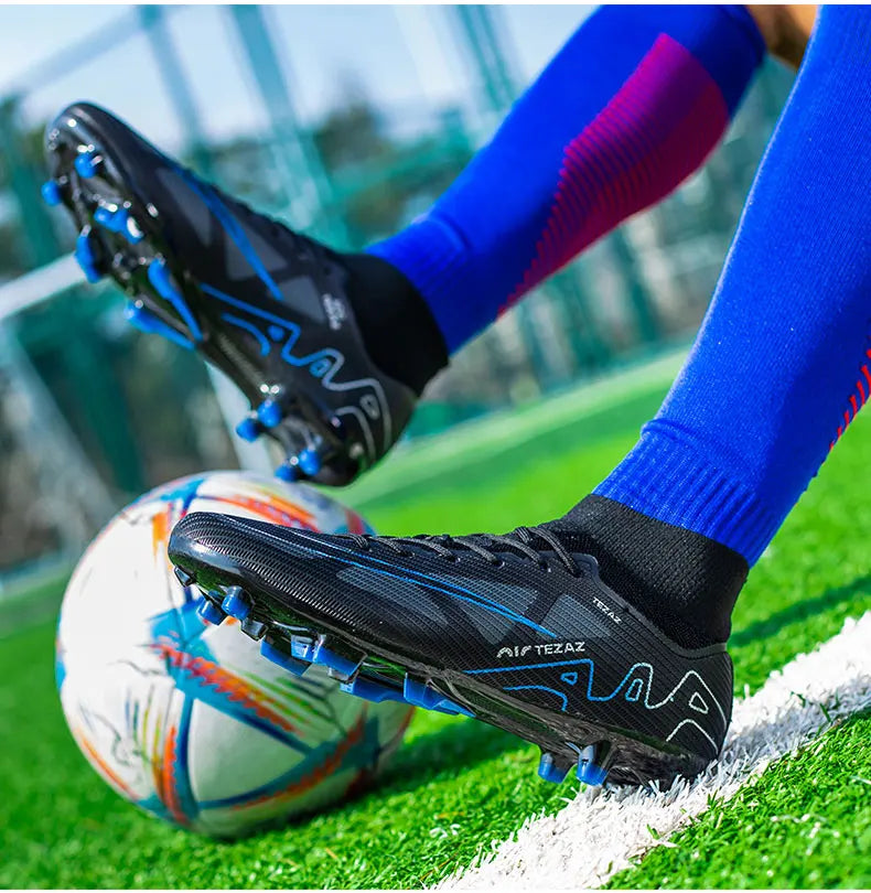 TF/FG Lightweight Ankle Football Boots Men's Football Shoes Outdoor Anti slip Grass Professional Training Tournament Sports Shoe