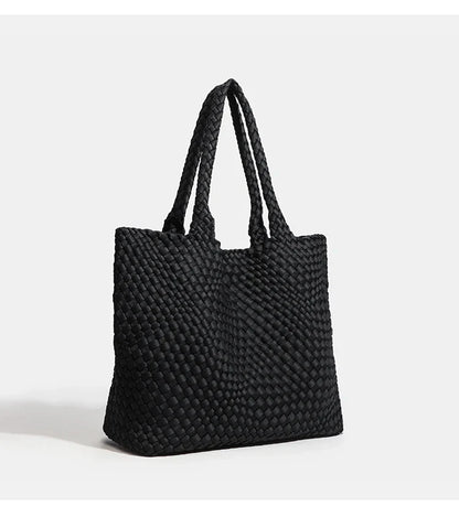 Large size women's tote bag Women's fashion bags 2024 Hot product Neoprene material women's hand-woven bag Large volume Tote bag