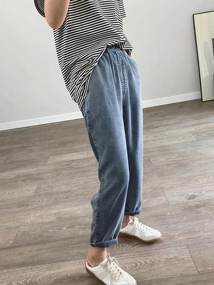 Woman Casual Loose Baggy Denim Harem Pants