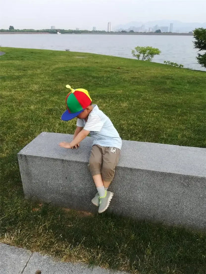 Hat Helicopter Propeller Adventure Dad Hat Rainbow Bamboo Dragonfly Baseball Cap For Adult Kids Boys Girls