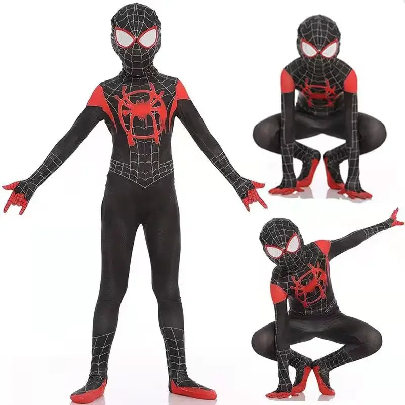 2026 High Quality Superhero Spidermans Costume Bodysuit For Kids Adult Spandex Zentai Halloween Party Cosplay Jumpsuit