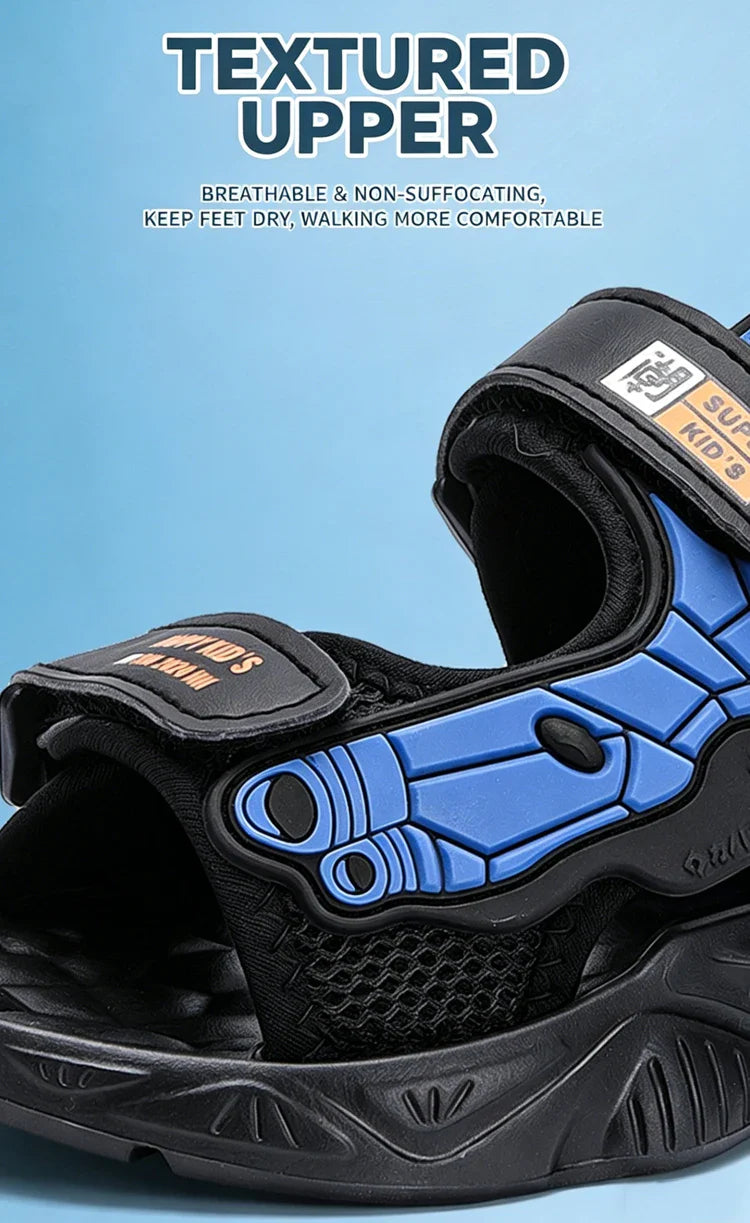 Summer Kids Outdoor Non-Slip Sandals 5-16Years Old Boys Fashion Sport Beach Shoes Breathable Children Casual Walking Sandials